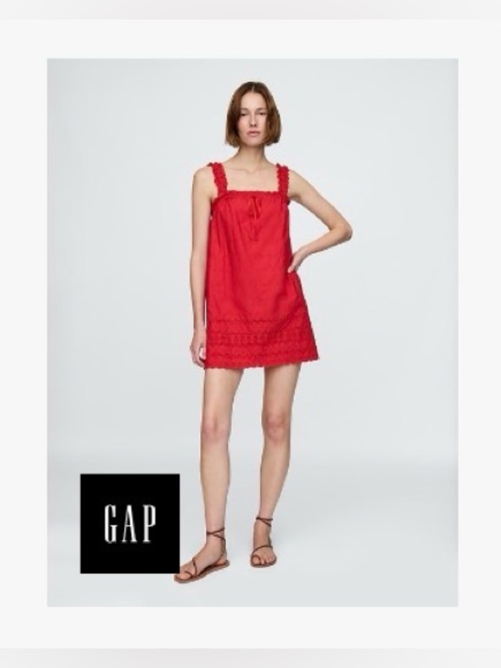 Dôen Eyelet Shift Mini Dress